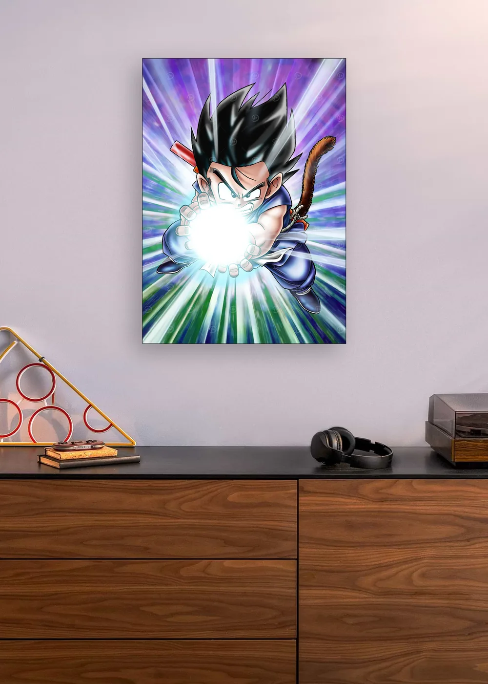 Dragon Ball: Goku Carregando o Kamehameha em ambiente